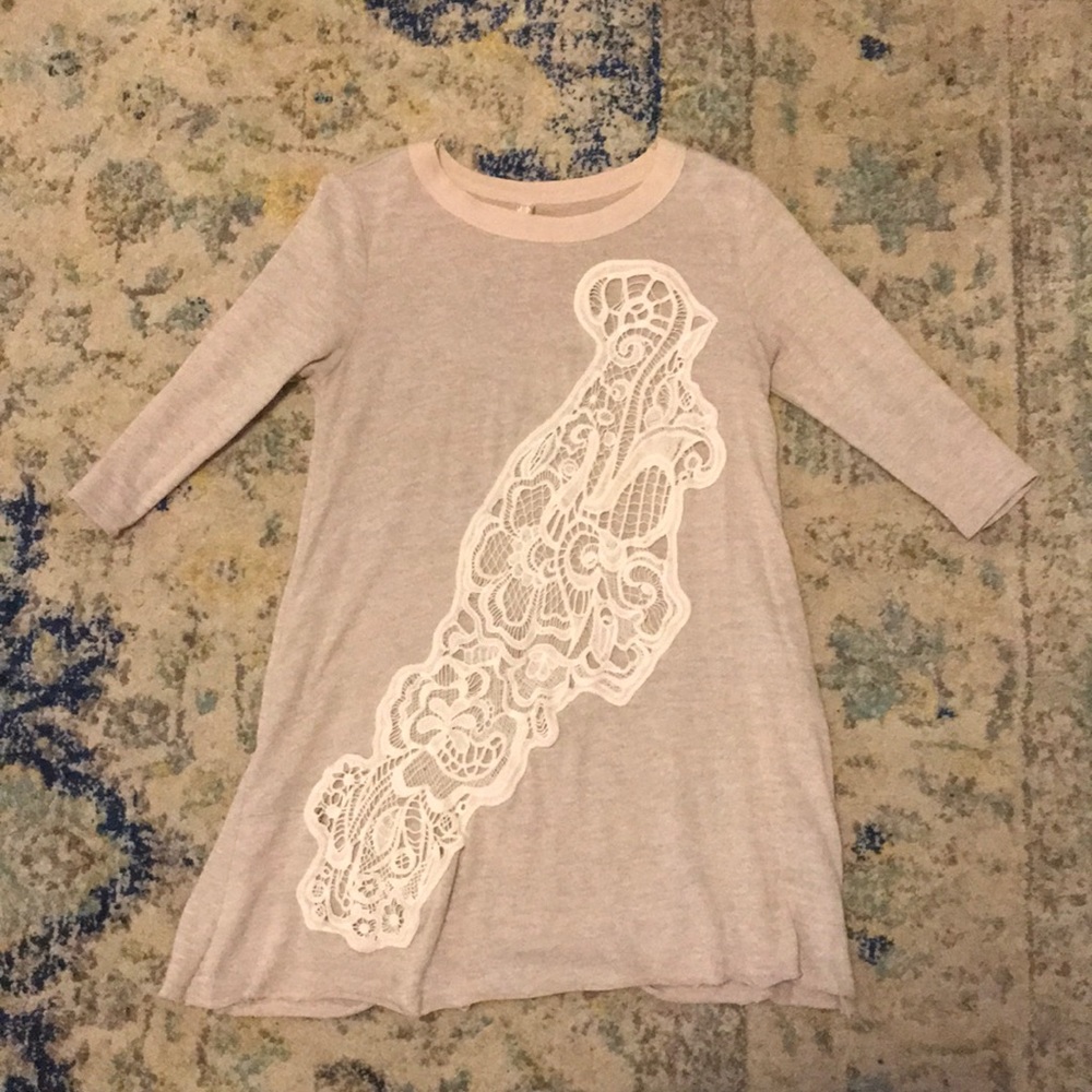 Free People Lace Embroidered Tunic